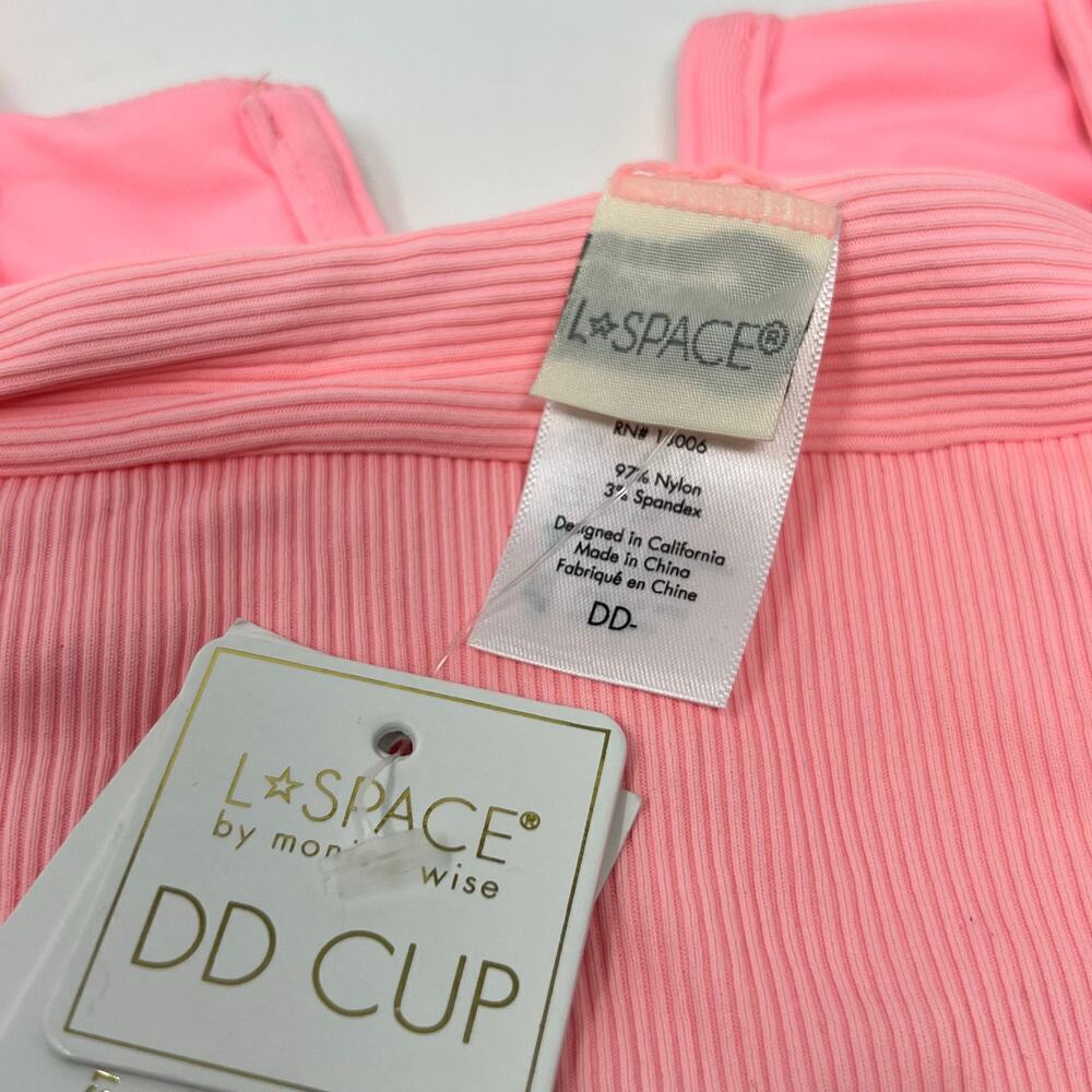 LSpace Lee Lee Bikini Top Pink Size DD NWT - Picture 5 of 6